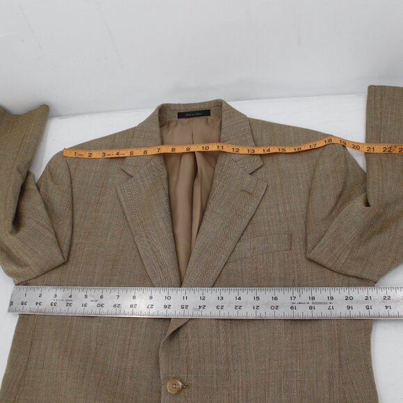 Lauren ralph Lauren sport coat men's 40R Silk wool windowpane herringbone plaid - Picture 9 of 13